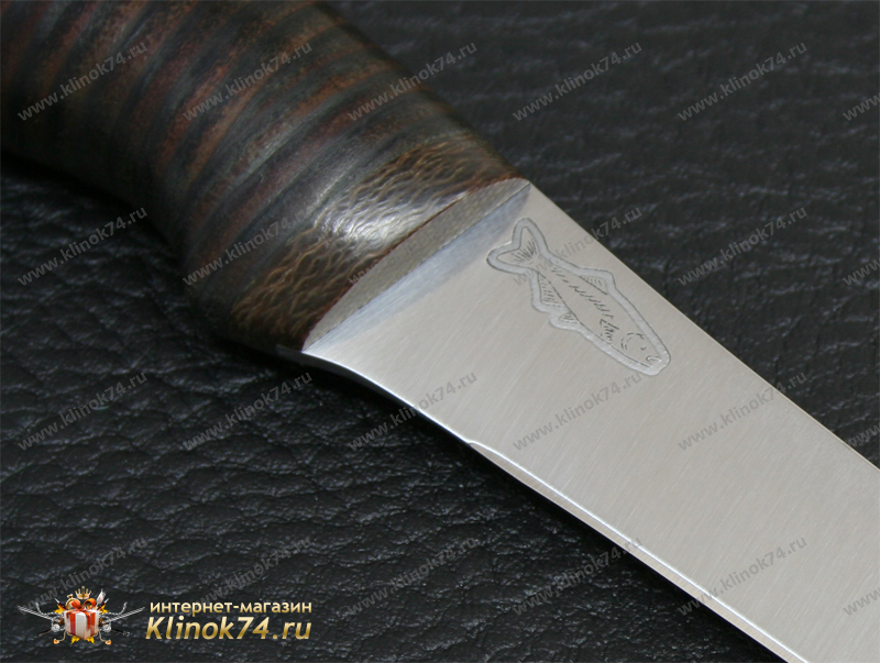 Нож Fish-ка (95Х18, Наборная кожа, Текстолит)