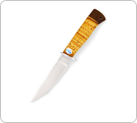 Нож Тетерев (95Х18, Наборная береста, Текстолит)