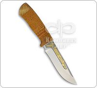 Нож подарочный Стрелец (95Х18, Наборная береста, Текстолит, Золочение рисунка на клинке)