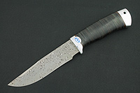 Нож Стрелец (Дамаск ZD-0803, Наборная кожа, Алюминий)