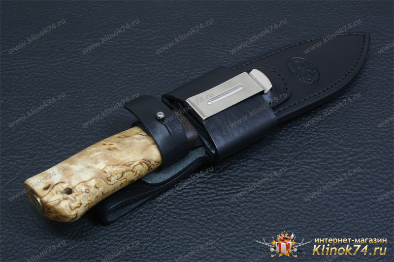 Нож Скорпион (95Х18, Карельская берёза, Текстолит)