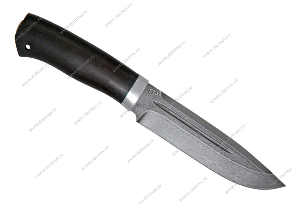 Нож Селигер (Дамаск ZDI-1016, Граб, Алюминий)