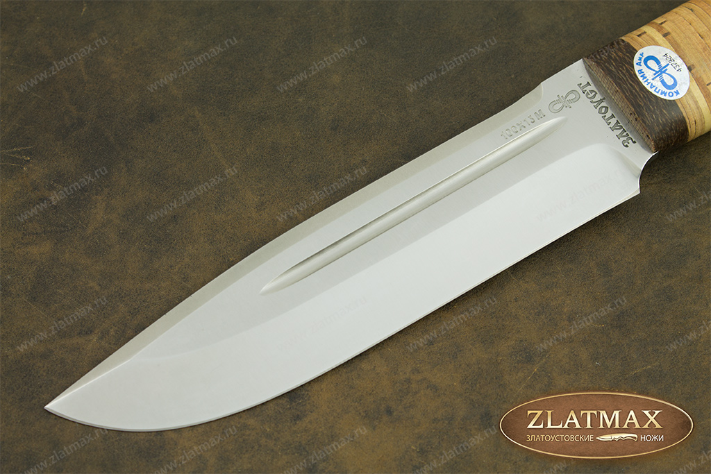 Нож Селигер (100Х13М, Наборная береста, Текстолит)