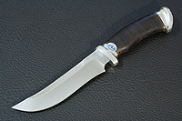 Нож Росомаха (95Х18, Наборная кожа, Алюминий)