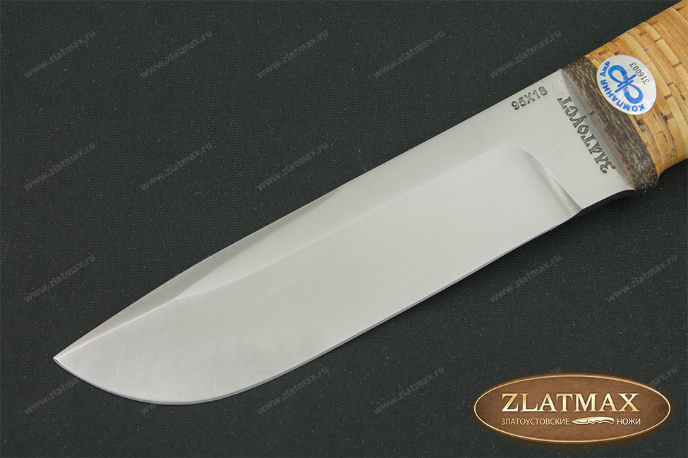 Нож Полярный-2 (95Х18, Наборная береста, Текстолит)