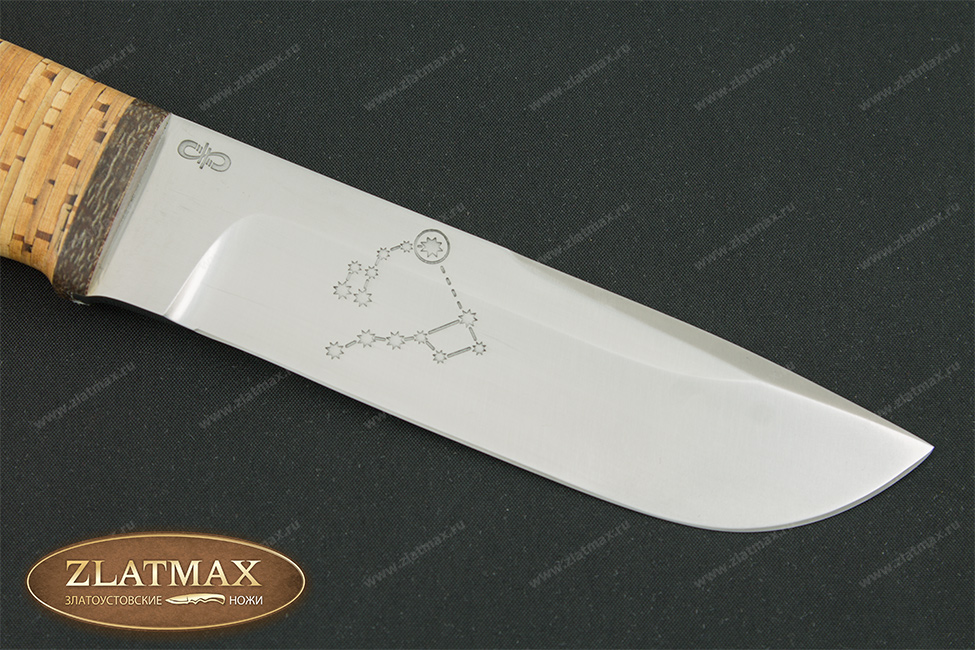Нож Полярный-2 (95Х18, Наборная береста, Текстолит)