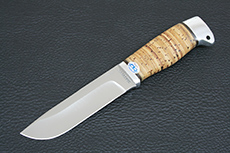 Нож Полярный-2 (100Х13М, Наборная береста, Алюминий)