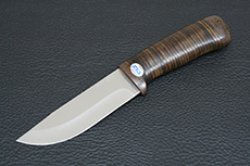 Нож Клычок-2 (95Х18, Наборная кожа, Текстолит)