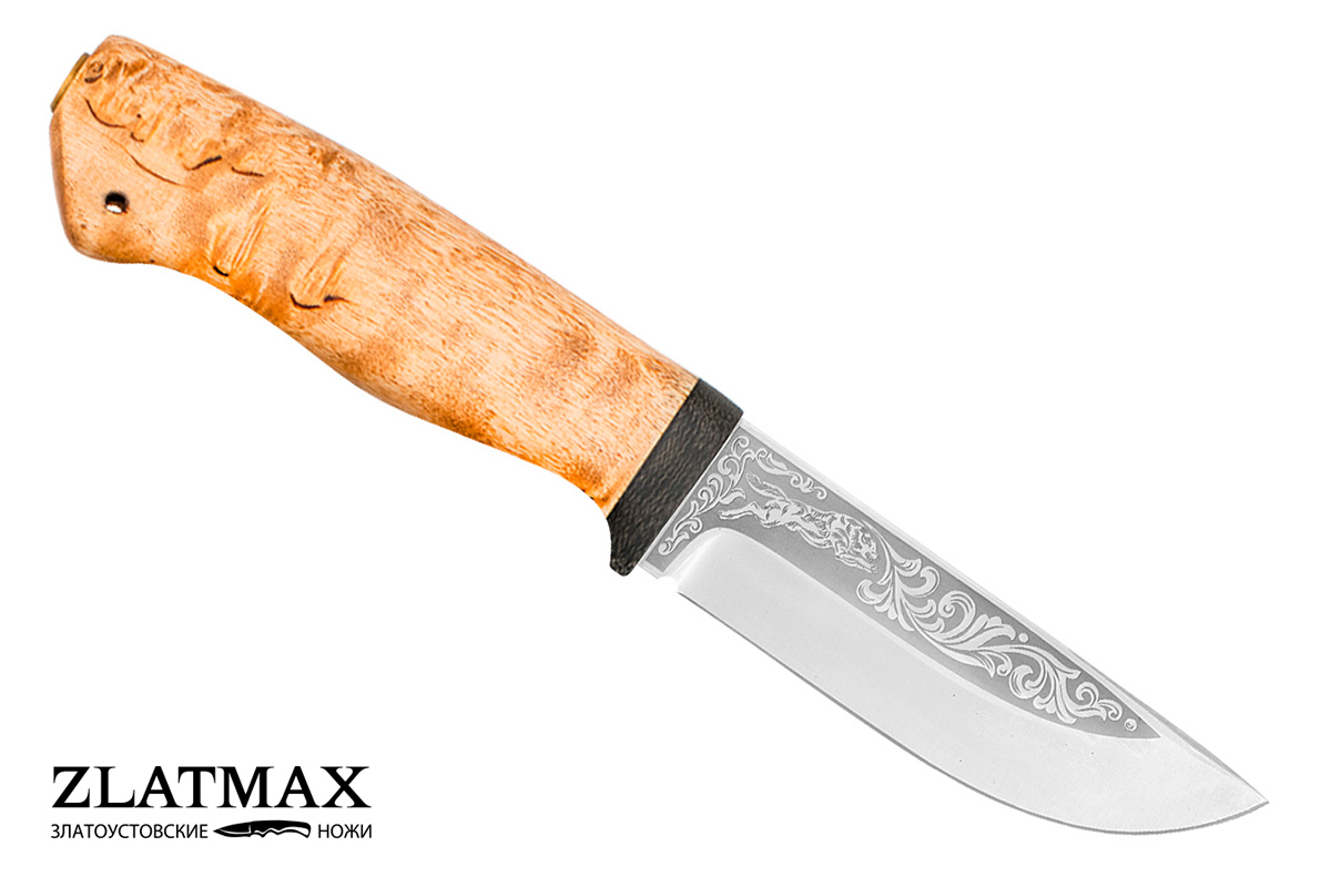Нож Клычок-2 (95Х18, Карельская берёза, Текстолит)