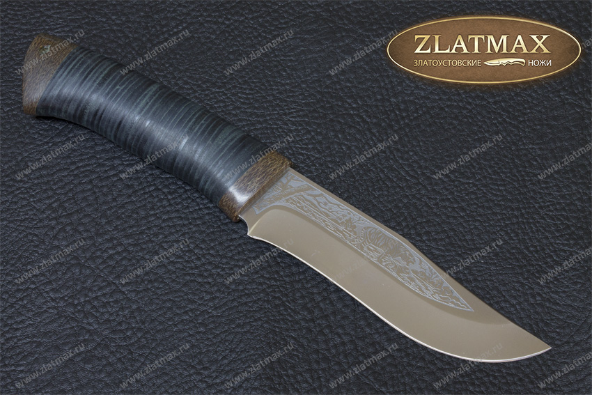 Нож Клычок-3 (95Х18, Наборная кожа, Текстолит)