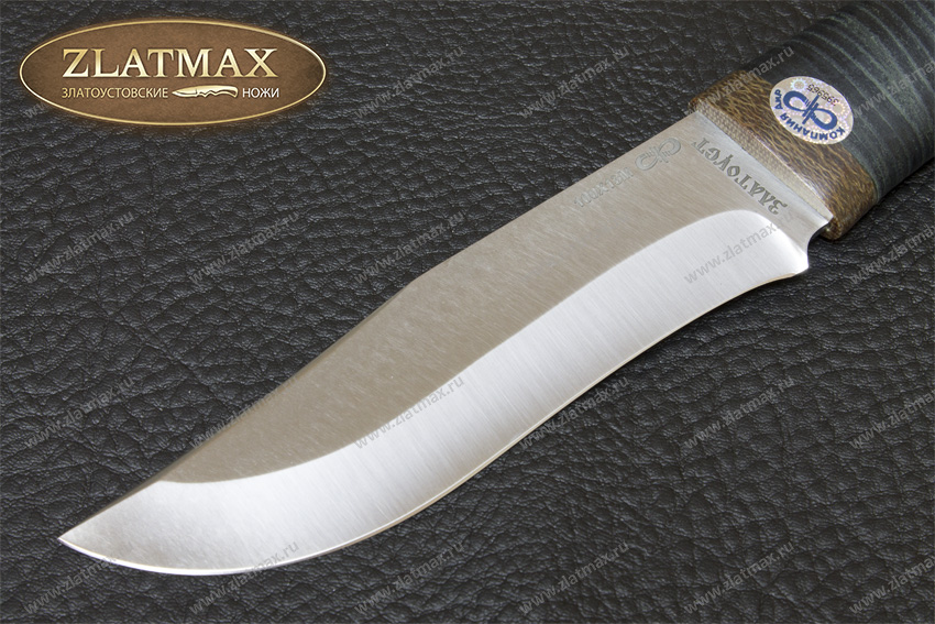 Нож Клычок-3 (95Х18, Наборная кожа, Текстолит)