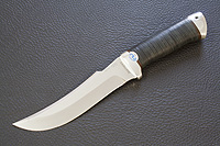 Нож Клык (95Х18, Наборная кожа, Алюминий)