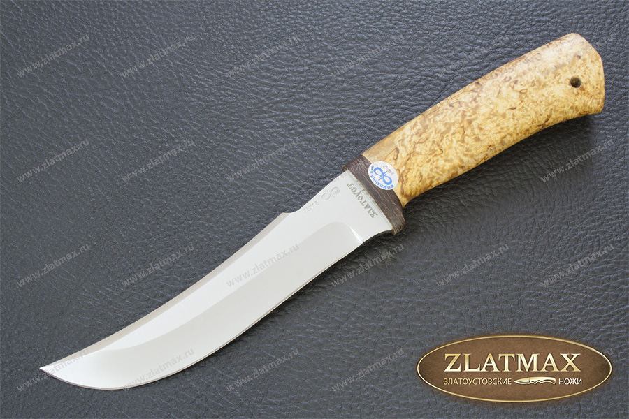 Нож Клык (95Х18, Карельская берёза, Текстолит)