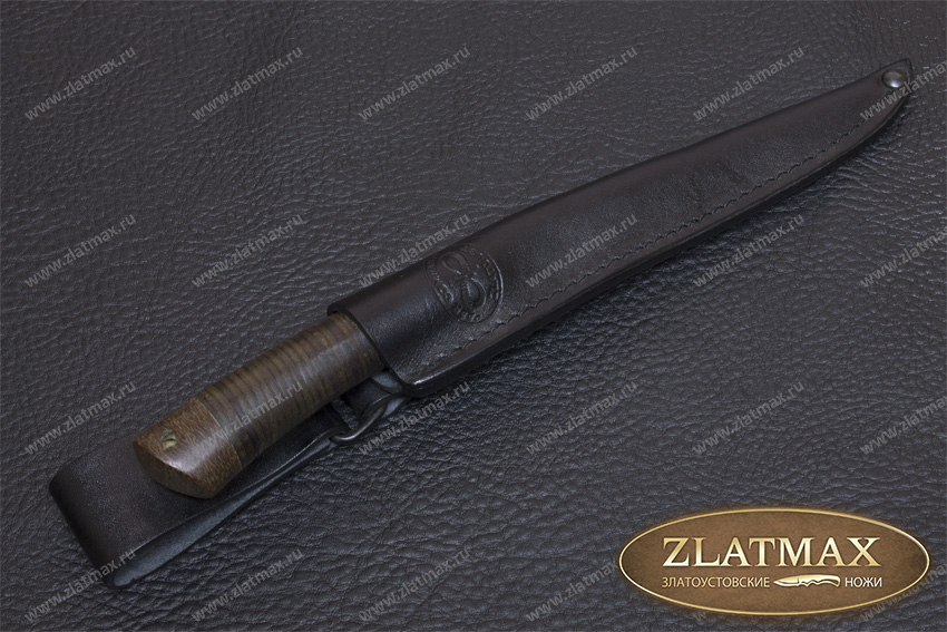 Нож Заноза (100Х13М, Наборная кожа, Текстолит)