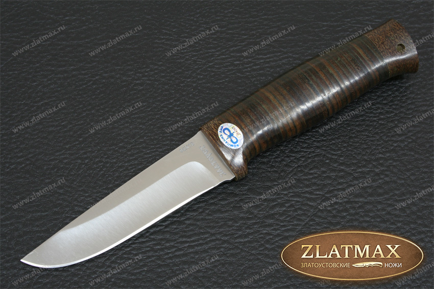 Нож Ганза (95Х18, Наборная кожа, Текстолит)