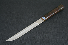Нож Бурятский средний (95Х18, Наборная кожа, Текстолит)