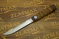 Нож Бурятский малый (95Х18, Наборная береста, Текстолит)