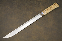 Нож Бурятский большой (100Х13М, Карельская берёза, Текстолит)