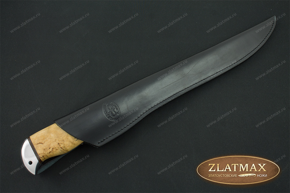 Нож Боярин (95Х18, Карельская берёза, Алюминий)