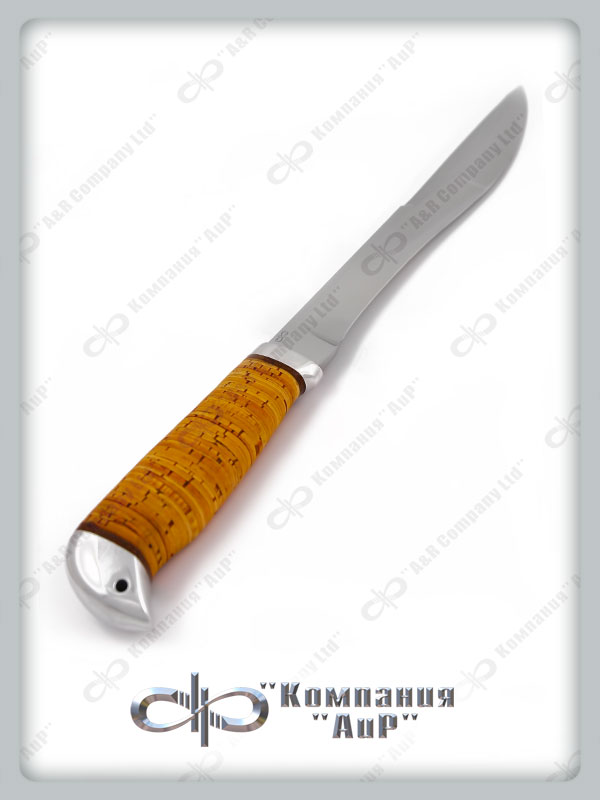 Нож Боярин (95Х18, Наборная береста, Алюминий)