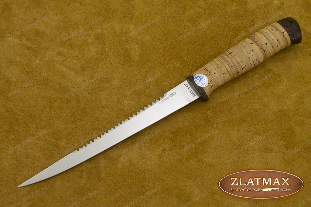 Нож Белуга (100Х13М, Наборная береста, Текстолит)