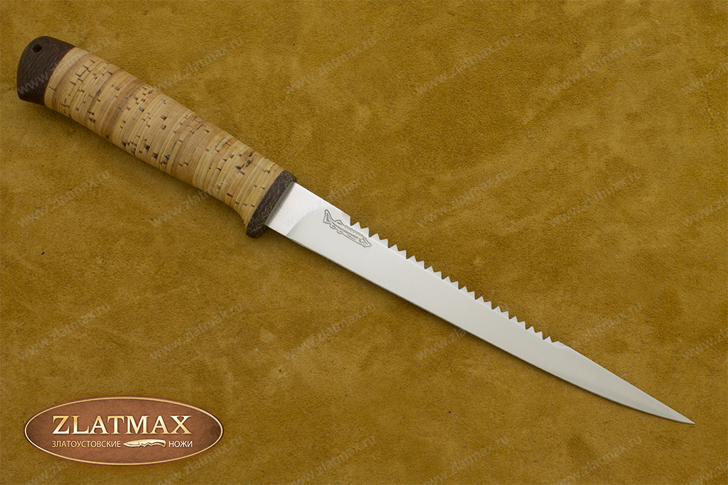 Нож Белуга (100Х13М, Наборная береста, Текстолит)