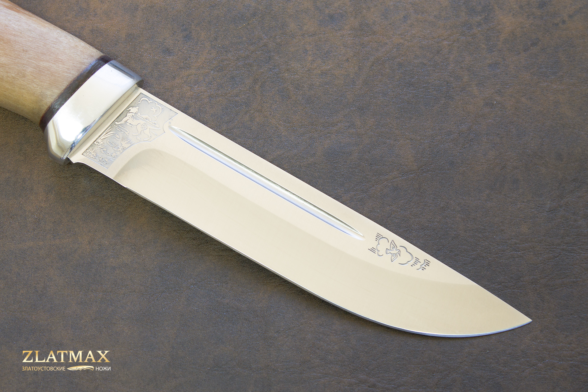 Нож Бекас (100Х13М, Карельская берёза, Алюминий)