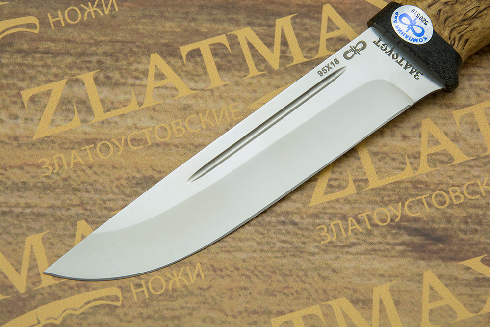 Нож Бекас (95Х18, Карельская берёза, Текстолит)