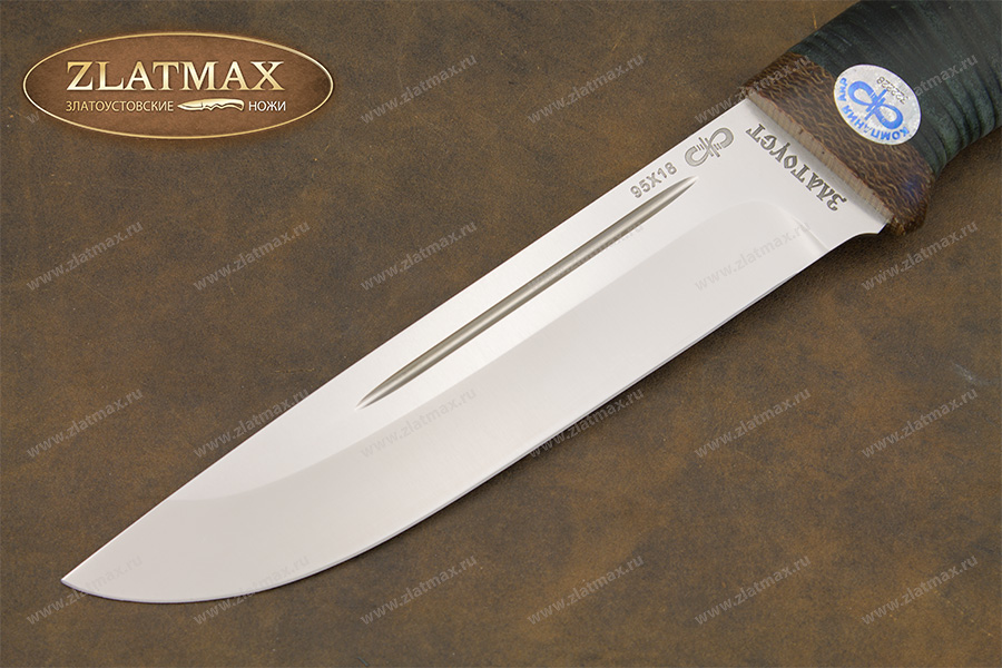 Нож Бекас (95Х18, Наборная кожа, Текстолит)