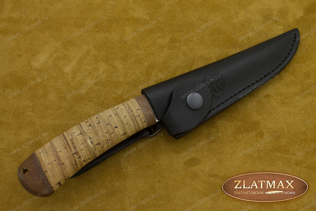 Нож Барибал (95Х18, Наборная береста, Текстолит)
