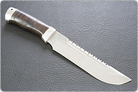 Нож Робинзон-1 (95Х18, Наборная кожа, Алюминий)