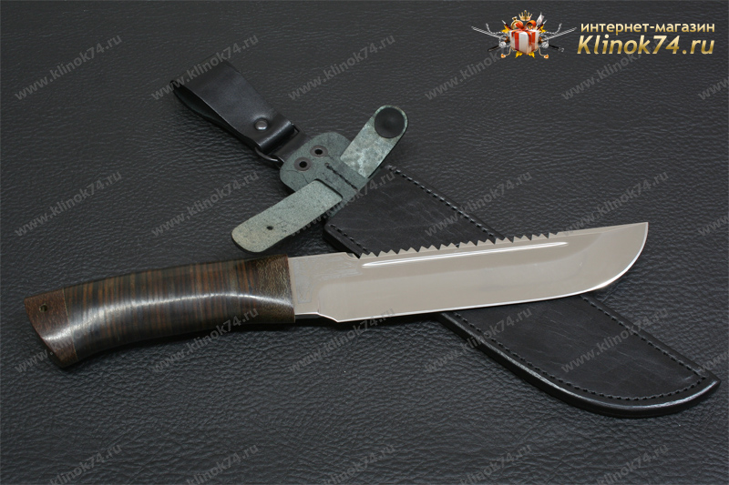 Нож Робинзон-1 (95Х18, Наборная кожа, Текстолит)