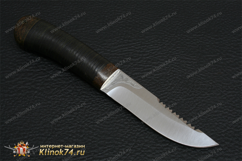 Нож Робинзон-2 (100Х13М, Наборная кожа, Текстолит)
