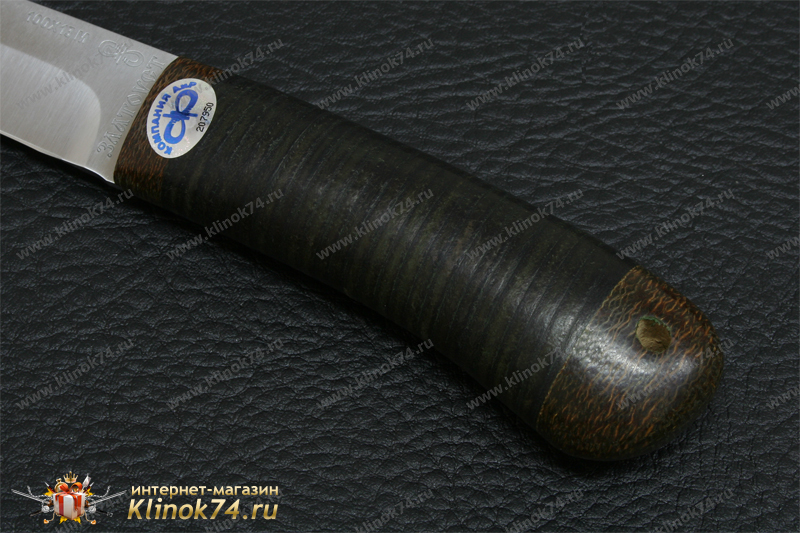 Нож Робинзон-2 (100Х13М, Наборная кожа, Текстолит)