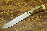 Ножи из стали ELMAX купить в Новокузнецке: Нож Шаман-1 (ELMAX, Карельская берёза, Латунь)