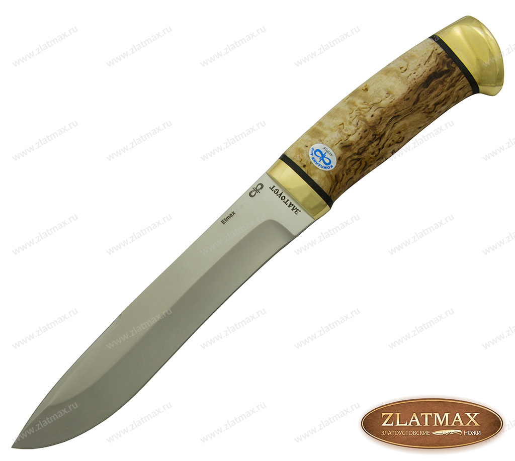 Нож Шаман-1 (ELMAX, Карельская берёза, Латунь) фото-01