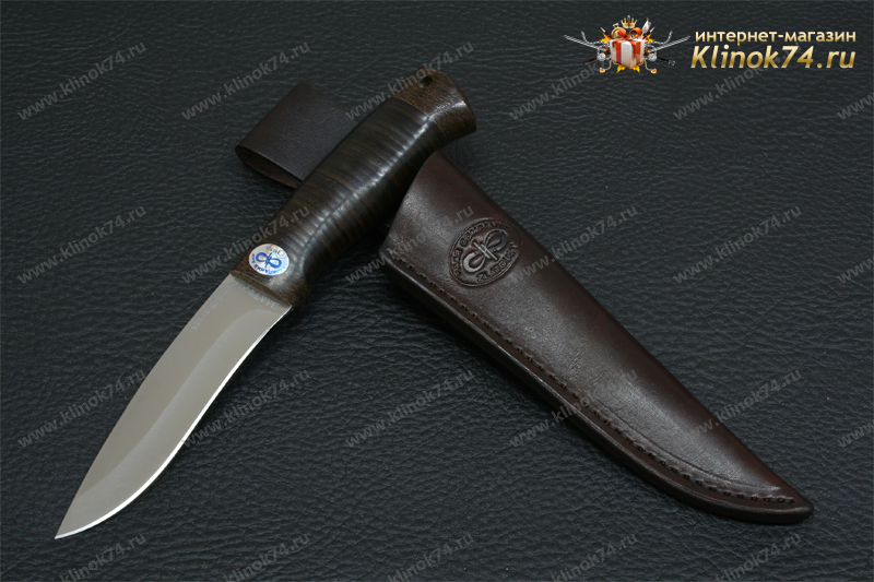 Нож Шаман-2 (95Х18, Наборная кожа, Текстолит)
