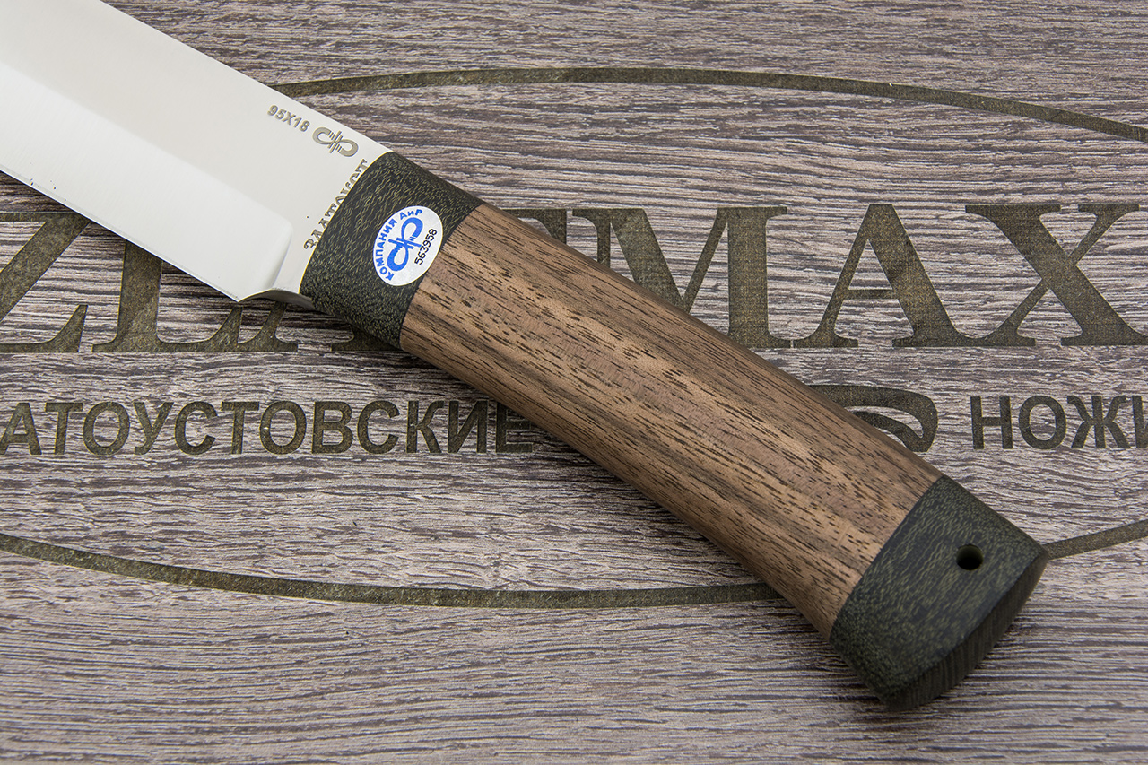 Нож Шашлычный-большой (95Х18, Орех, Текстолит)