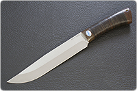 Нож Шашлычный-большой (100Х13М, Наборная кожа, Текстолит)