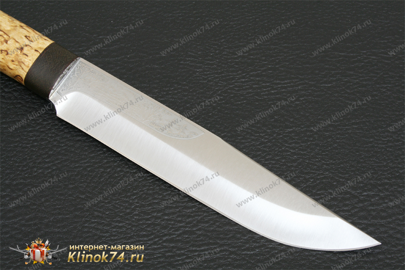 Нож Шашлычный-большой (95Х18, Карельская берёза, Текстолит)