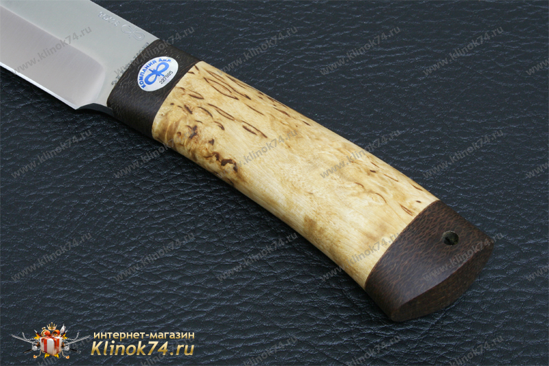 Нож Шашлычный-большой (95Х18, Карельская берёза, Текстолит)