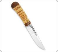 Нож Шашлычный-малый (95Х18, Наборная береста, Текстолит)