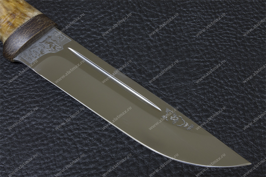 Нож Бекас (100Х13М, Карельская берёза, Текстолит)