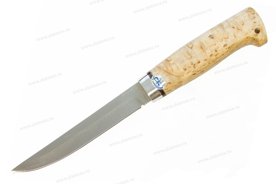 Нож Финка-5 (100Х13М, Карельская берёза, Алюминий) фото-01