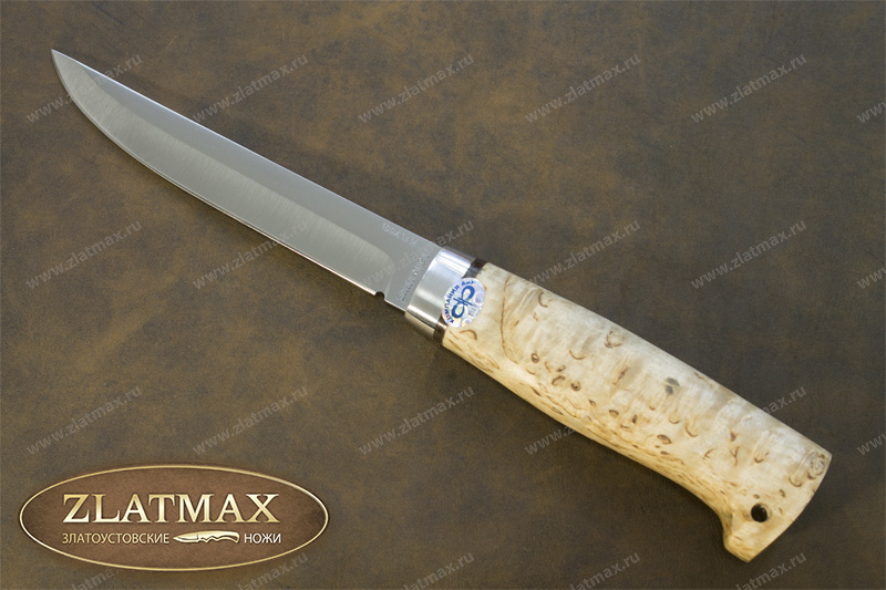 Нож Финка-5 (100Х13М, Карельская берёза, Алюминий)