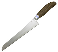 Нож Для нарезки ветчины (95Х18, Орех, Алюминий)