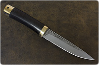 Нож Пескарь (100Х13М, Граб, Латунь, Пескоструйная обработка Sandwave)