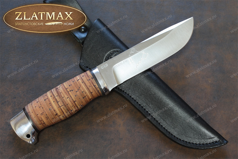 Нож Полярный-2 (ELMAX, Наборная береста, Алюминий)