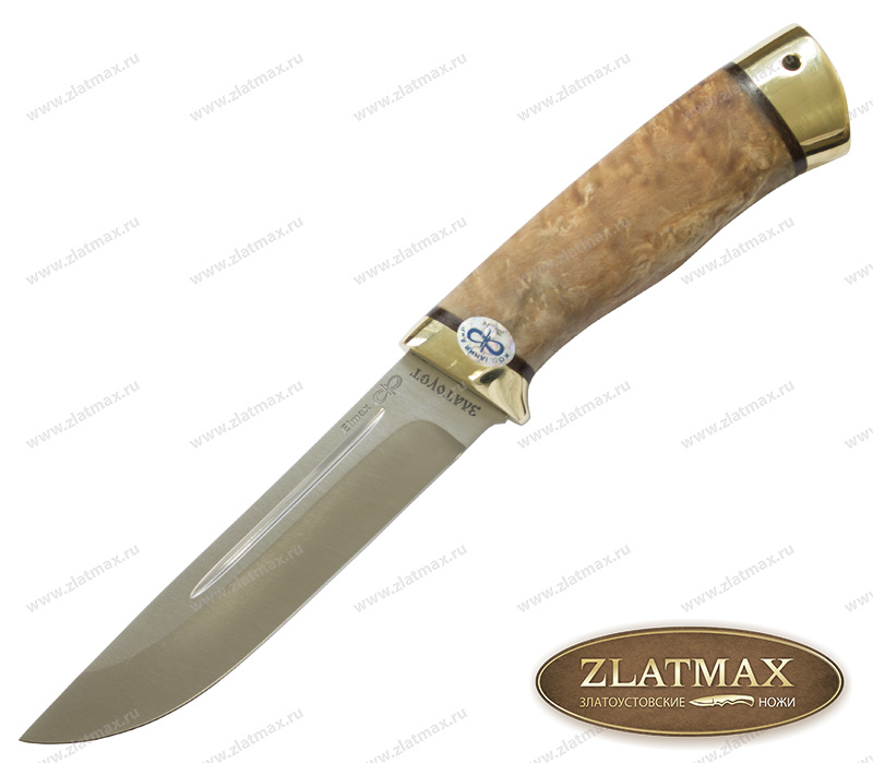 Нож Бекас (ELMAX, Карельская берёза, Латунь) фото-01