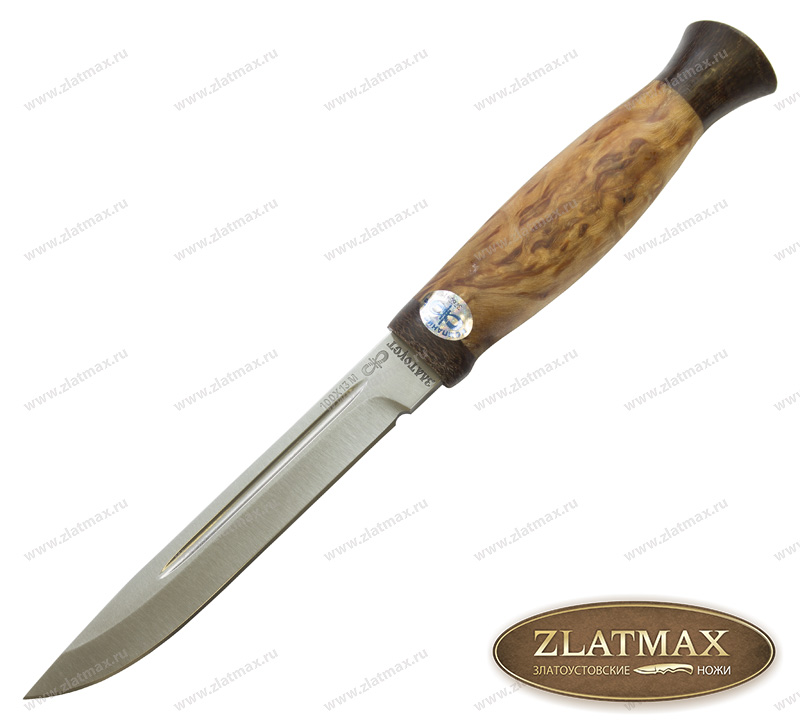 Нож Финка-3 (100Х13М, Карельская берёза, Текстолит)